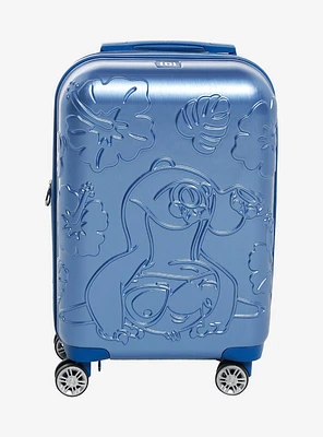 Ful Disney Stitch Blue Textured Hard Shell Luggage