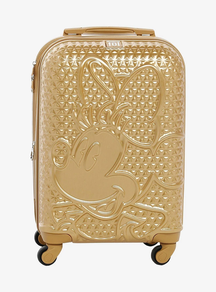 Ful Disney Minnie Mouse Gold Textured Hard Shell Luggage