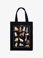 Cat Breeds Canvas Tote Bag