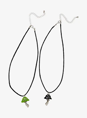 Thorn & Fable Mushroom Stars & Eyes Best Friend Cord Necklace Set