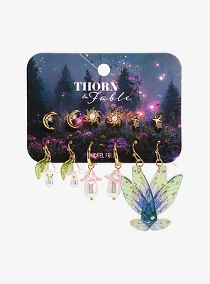 Thorn & Fable Celestial Mushroom Earring Set