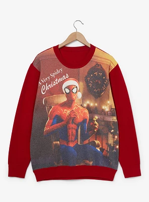 Marvel Spider-Man: Into the Spider-Verse A Very Spidey Christmas Sweater - BoxLunch Exclusive