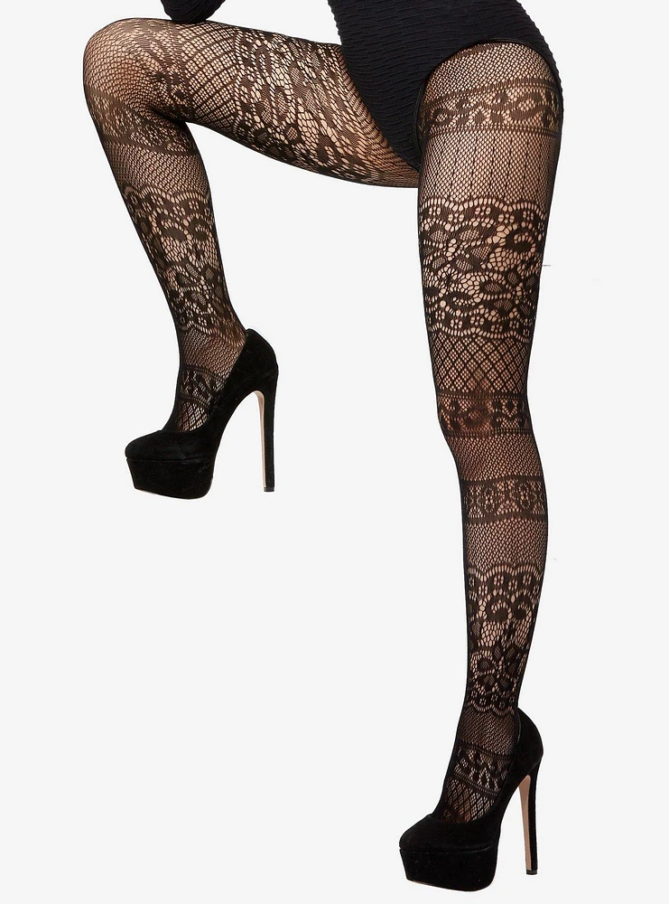 Detailed Crochet Tights