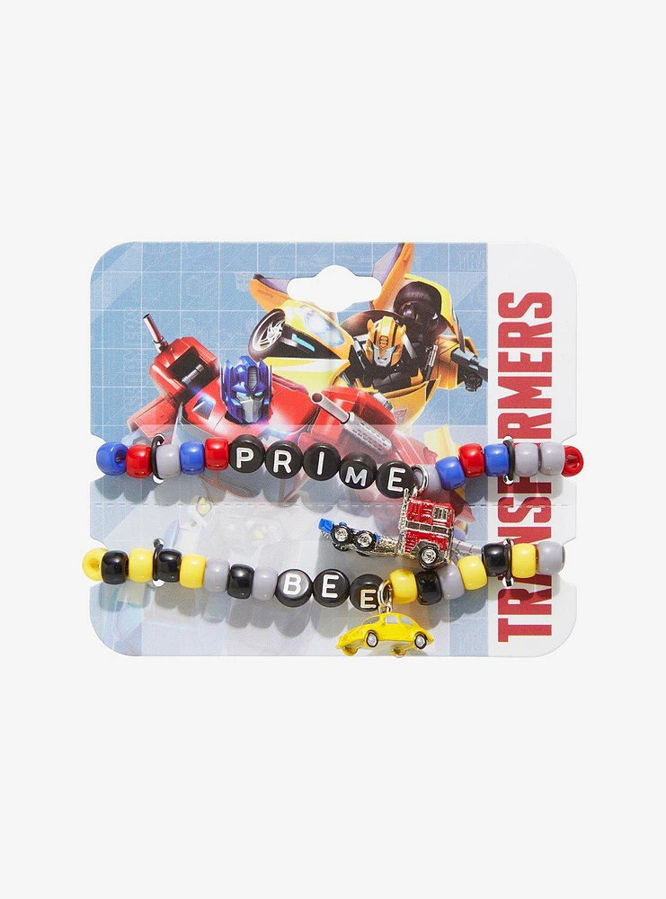 Transformers Optimus Prime & Bumblebee Best Friend Bead Bracelet Set