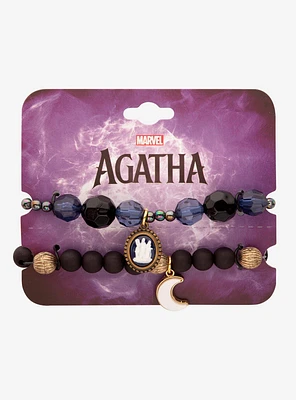 Marvel Agatha All Along Cameo Beaded Bracelet Set