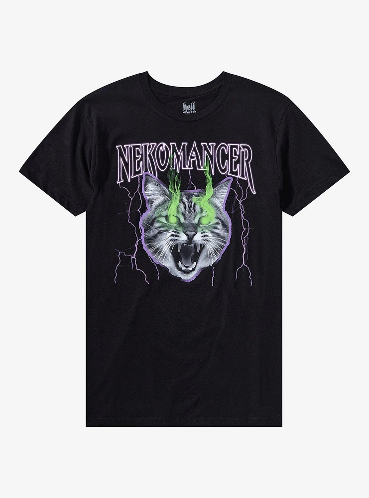 Nekomancer Cat T-Shirt By Hell Grip