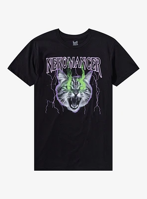 Nekomancer Cat T-Shirt By Hell Grip