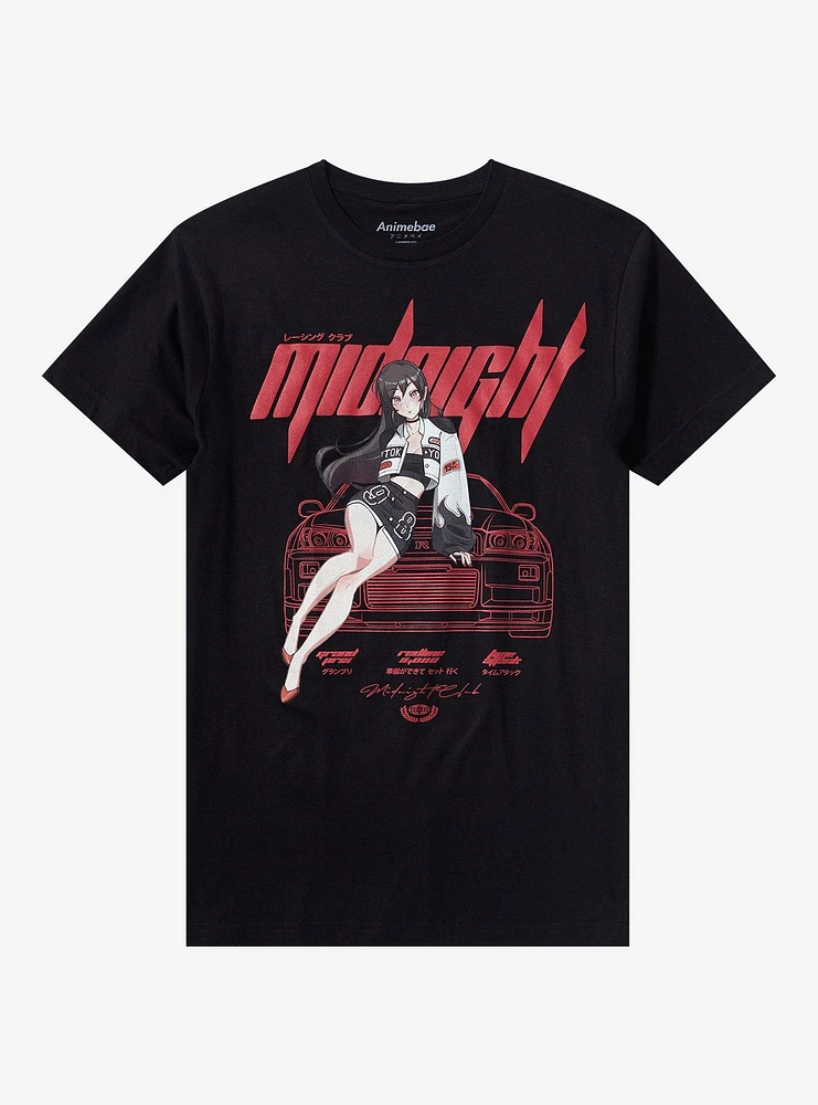 Midnight Auto Car T-Shirt By Animebae