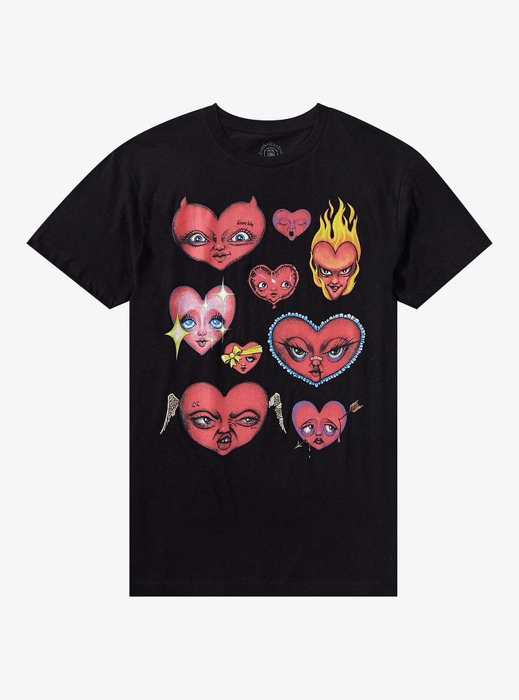 Heart Faces T-Shirt By Lyndsey Paynter