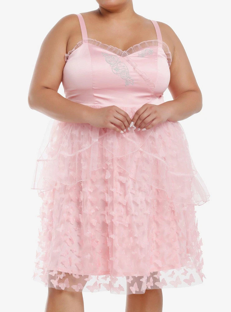 Wicked Glinda Ruffle Butterfly Dress Plus