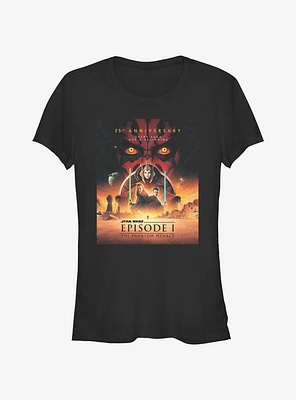 Star Wars Episode I: The Phantom Menace 25th Anniversary Poster Girls T-Shirt