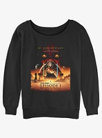 Star Wars Episode I: The Phantom Menace 25th Anniversary Poster Girls Slouchy Sweatshirt