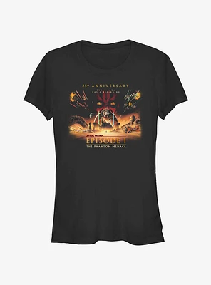Star Wars Episode I: The Phantom Menace Wide 25th Anniversary Poster Girls T-Shirt