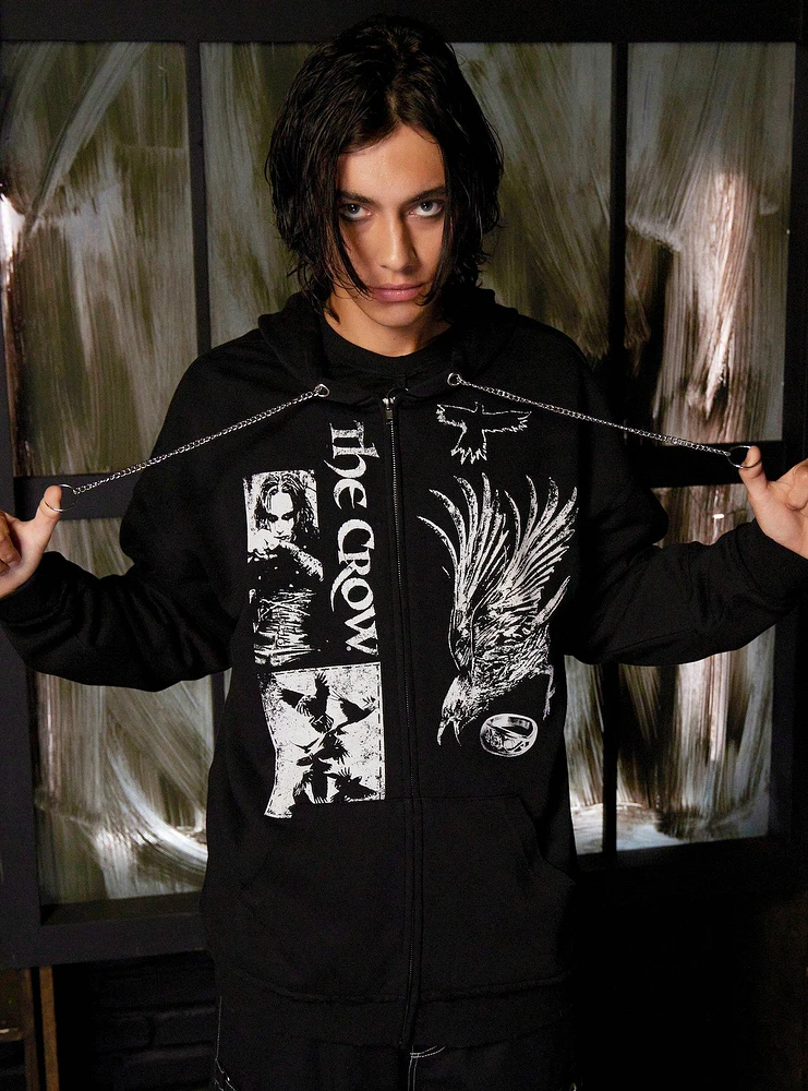 The Crow Patchwork Oversized Hoodie