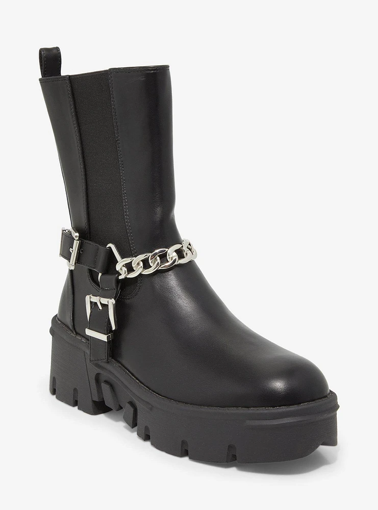 Raid London Greta Chain Buckle Platform Boots