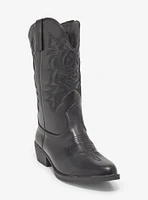 Yoki Black Cowboy Boots