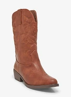 Yoki Brown Cowboy Boots