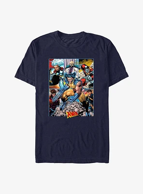 X-Men Team Wolverine And Panels T-Shirt