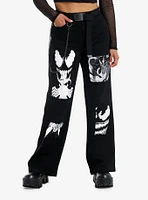 Her Universe Marvel Venom Patches Wide Leg Denim Pants