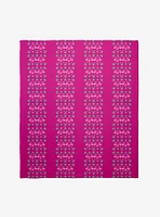 Barbie Flamingo And Palm Trees Throw Blanket