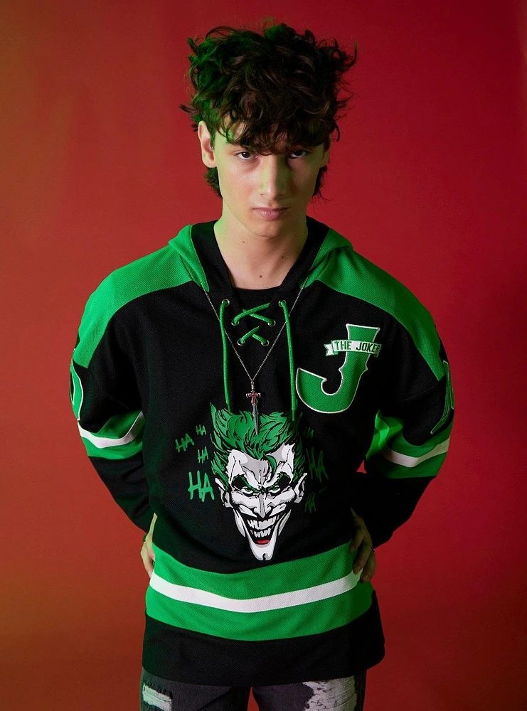 DC Comics Batman The Joker Hooded Hockey Jersey