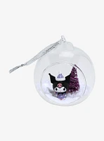 Kuromi Snowscape Glass Ornament