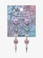 Sweet Society Pastel Ghost Skull Earrings