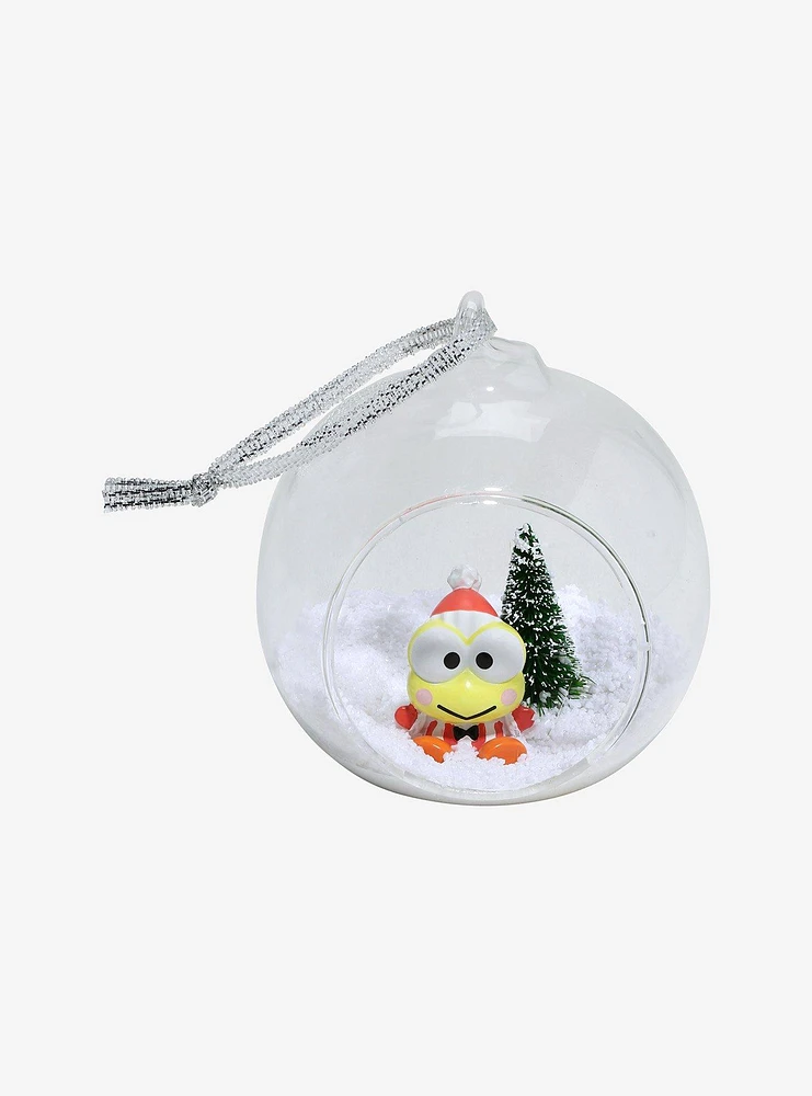 Keroppi Snowscape Glass Ornament