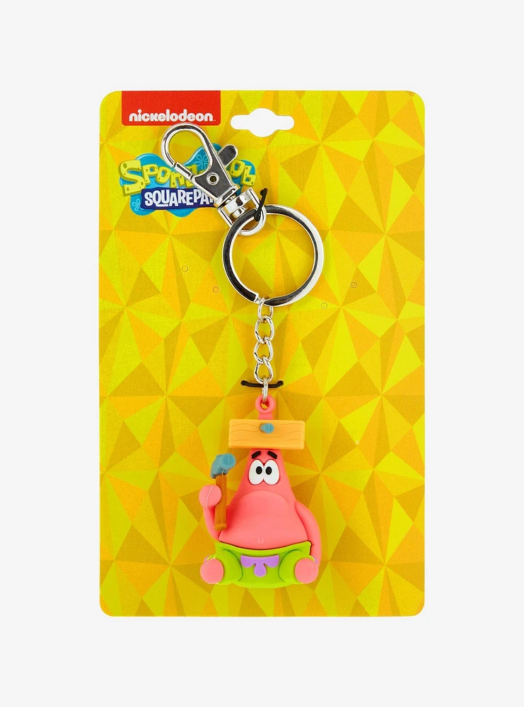 SpongeBob SquarePants Patrick Wood Board Figural Key Chain