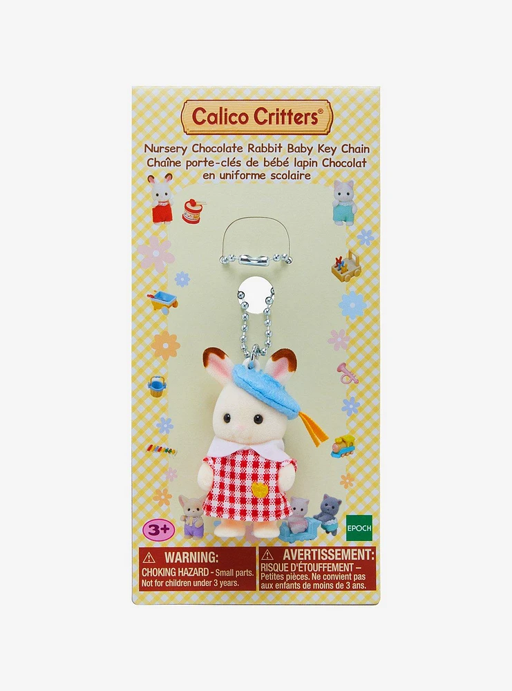 Calico Critters Nursery Chocolate Rabbit Baby Key Chain