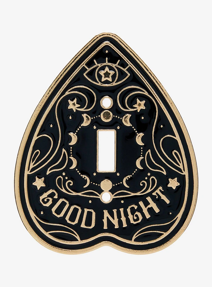 Spirit Board Planchette Black & Gold Light Switch Cover