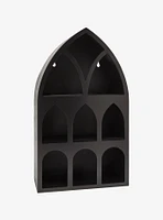 Black Goth Cathedral Arched Wall Shelf