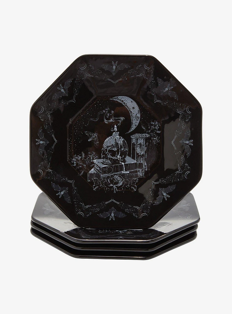 Gothic Bat & Skull Plate Set