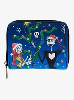 Loungefly The Nightmare Before Christmas Jack & Sally Tree Decorating Mini Zipper Wallet