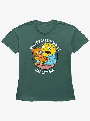 The Simpsons Ralph Cat Breath Womens Straight Fit T-Shirt