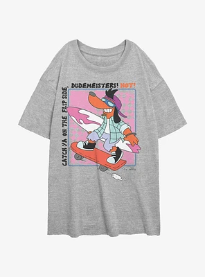 The Simpsons Poochie Dudemeisters Womens Oversized T-Shirt