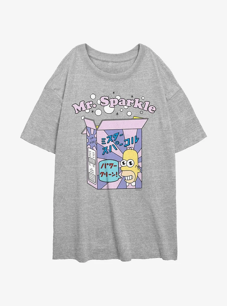 The Simpsons Mr. Sparkle Box Womens Oversized T-Shirt