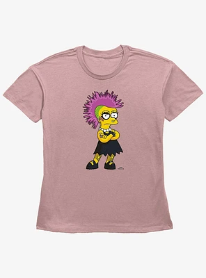 The Simpsons Punk Lisa Womens Straight Fit T-Shirt