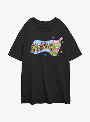 The Simpsons Squishee Logo Womens Oversized T-Shirt