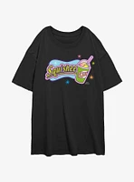 The Simpsons Squishee Logo Womens Oversized T-Shirt