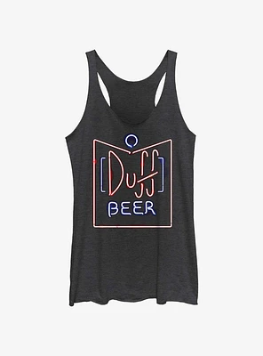 The Simpsons Duff Beer Sign Womens Tank Top