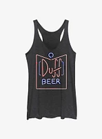 The Simpsons Duff Beer Sign Womens Tank Top
