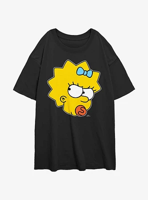 The Simpsons Sassy Maggie Womens Oversized T-Shirt