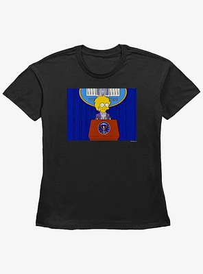 The Simpsons Future President Lisa Womens Straight Fit T-Shirt