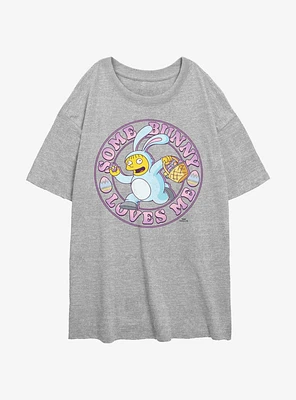 The Simpsons Some Bunny Womens Oversized T-Shirt