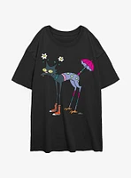 The Simpsons Mutant Snowball Womens Oversized T-Shirt