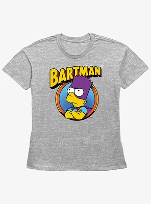 The Simpsons Bartman Circle Womens Straight Fit T-Shirt