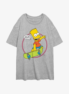 The Simpsons Bart Eat My Shorts Womens Oversized T-Shirt