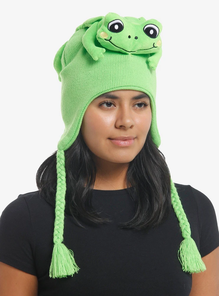 Kawaii Frog Plush Tassel Beanie