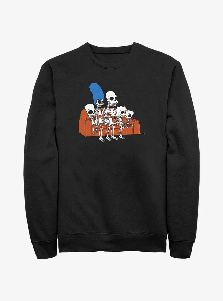 The Simpsons Skeleton Family Couch Sweatshirt